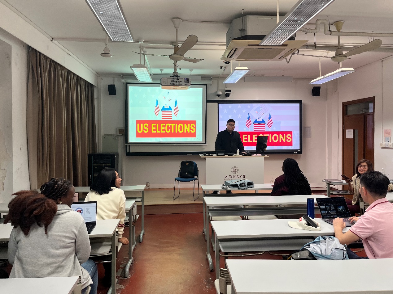 孟维瞻老师受邀主讲的“美国选举制度与2024年大选形势”全英文讲座顺利完成
